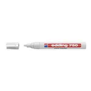 Marker permanentni lakirajući 2-4mm Edding 750 bijeli