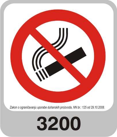 Naljepnica Zabranjeno pušenje