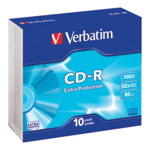 CD-R 700/80 52x slim Extra protection pk10 Verbatim
