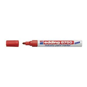 Marker industrijski lakirajući 2-4mm Edding 8750 crveni