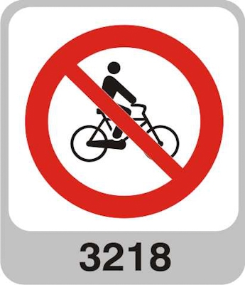 Naljepnica - Zabranjen prolaz za bicikle